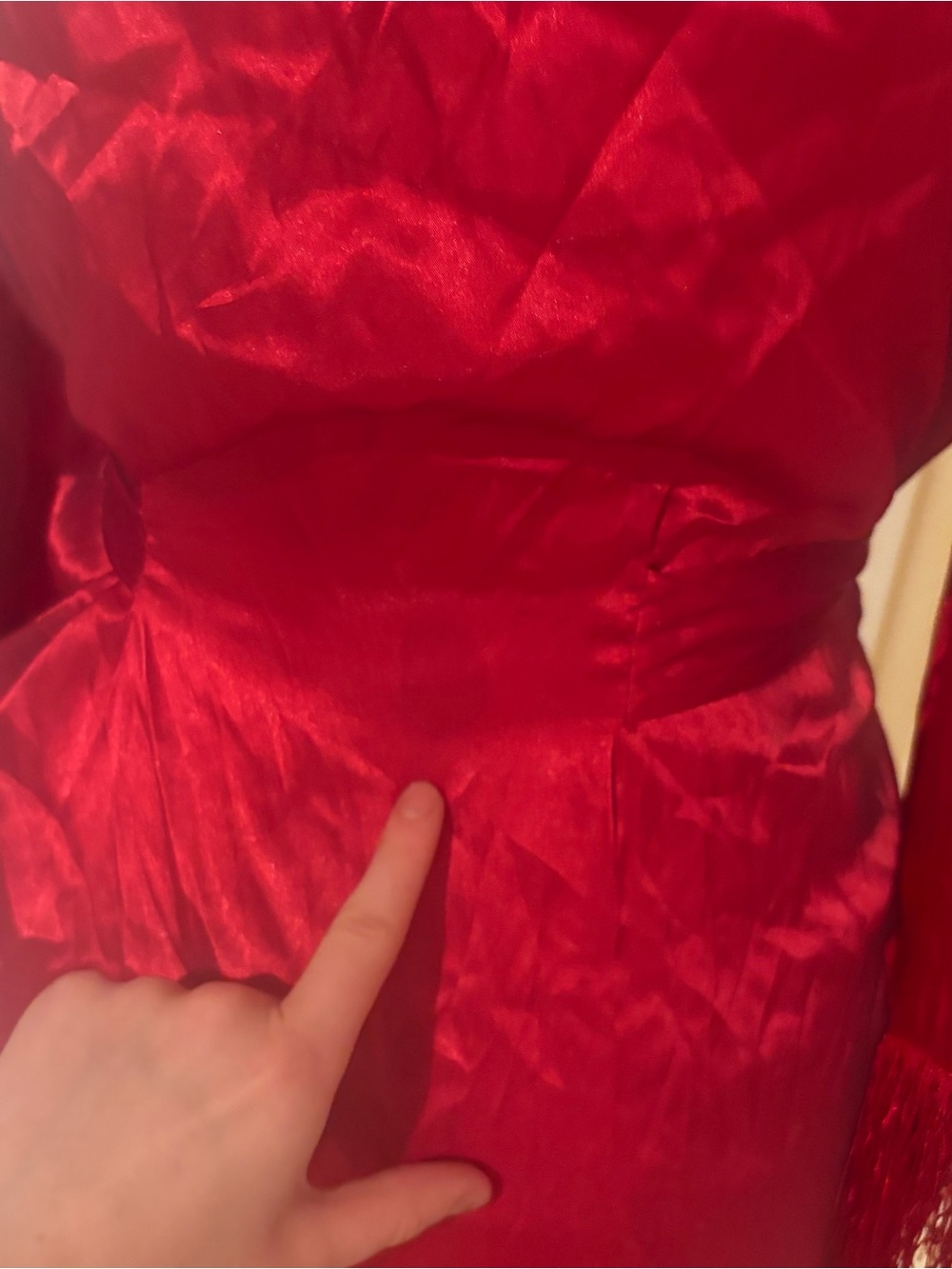 Linea Donatella Red Satin Chemise with Matching Robe - Picture 5 of 12